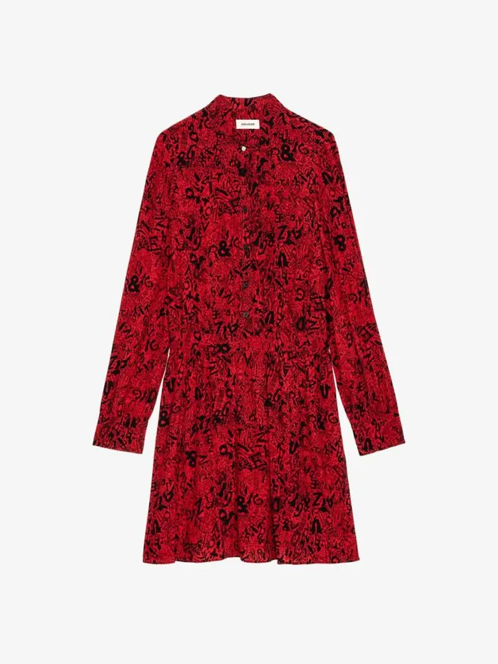 Women Zadig and Voltaire Dresses and Skirts Refla Dress Crimson Women Zadig and Voltaire Dresses and Skirts Refla Dress Crimson
