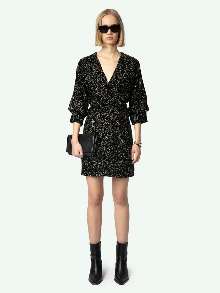 Women Zadig and Voltaire Dresses and Skirts Rosli Velvet Dress Black