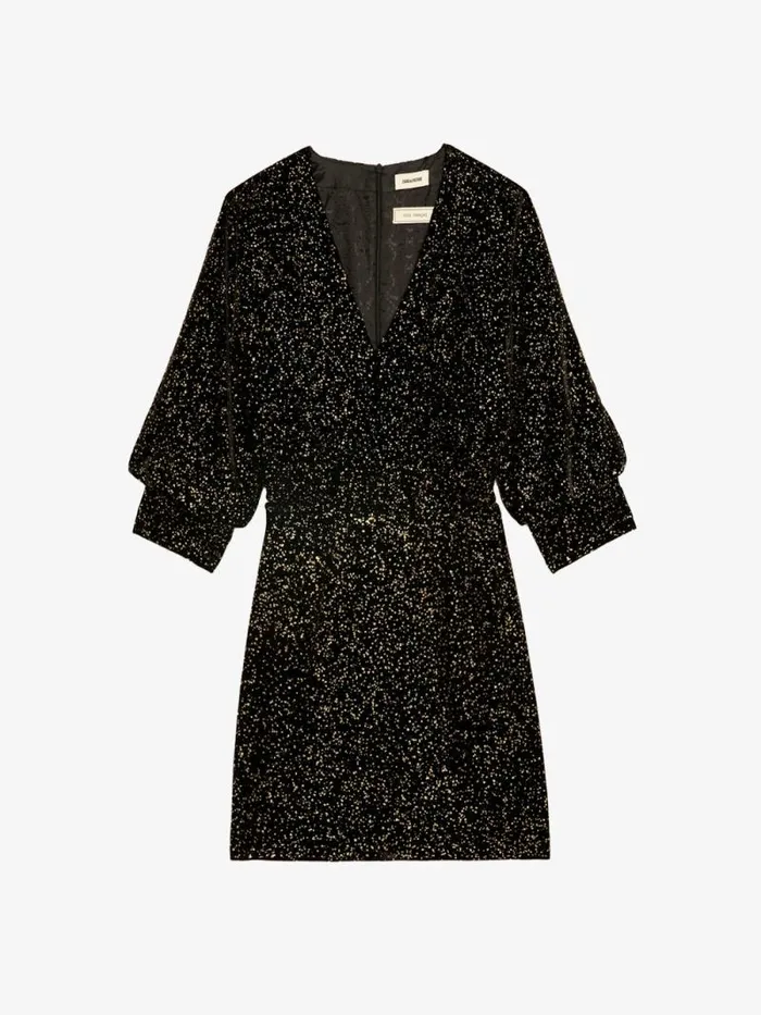Women Zadig and Voltaire Dresses and Skirts Rosli Velvet Dress Black Women Zadig and Voltaire Dresses and Skirts Rosli Velvet Dress Black