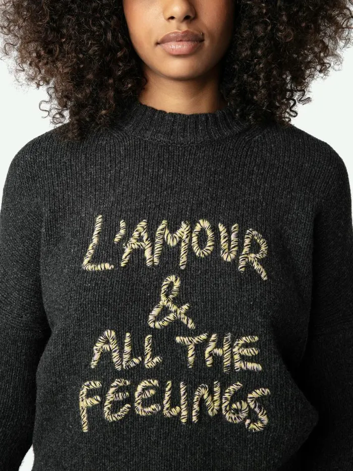 Women Zadig and Voltaire Sweaters and Cardigans Malta Sweater Anthracite Women Zadig and Voltaire Sweaters and Cardigans Malta Sweater Anthracite