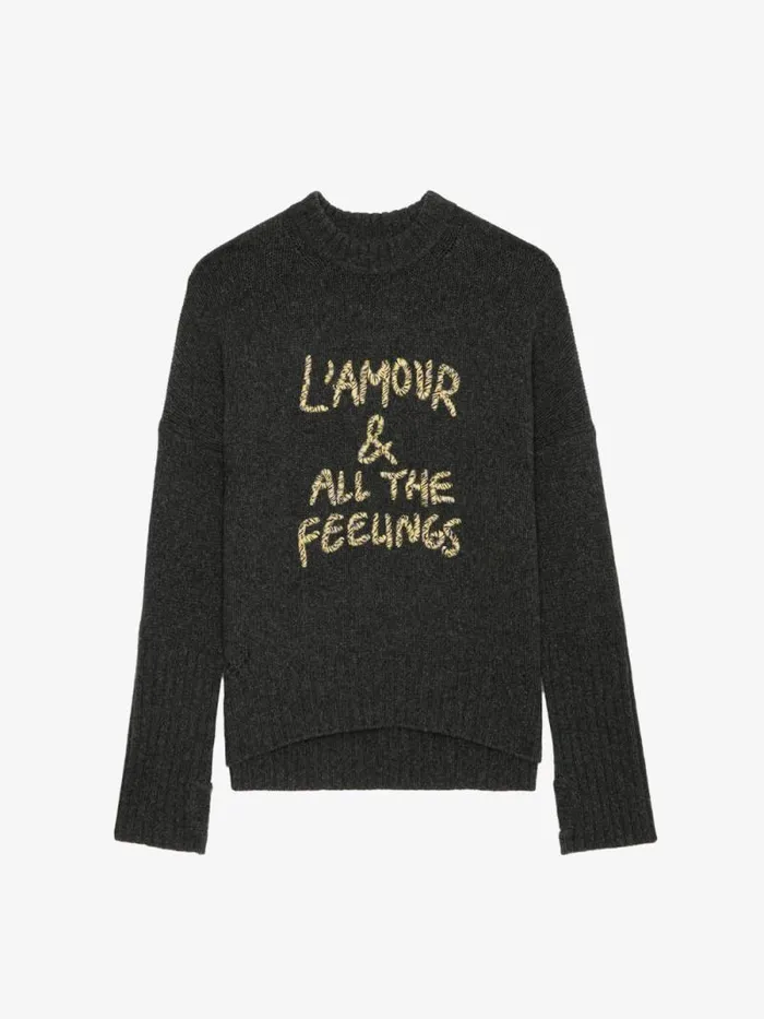 Women Zadig and Voltaire Sweaters and Cardigans Malta Sweater Anthracite Women Zadig and Voltaire Sweaters and Cardigans Malta Sweater Anthracite