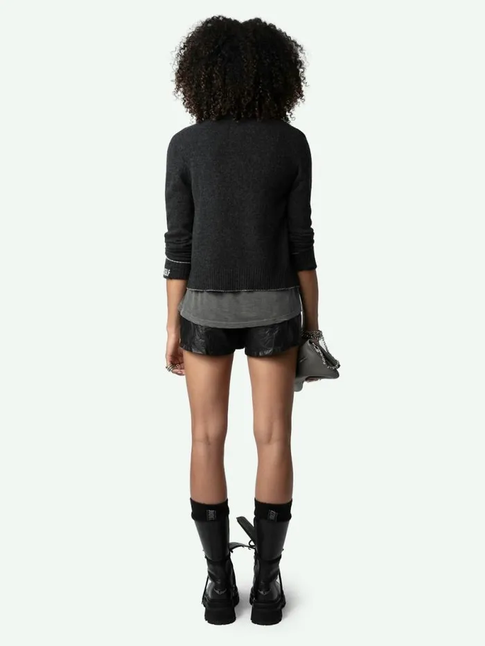 Women Zadig and Voltaire Sweaters and Cardigans Voltia Cashmere Cardigan Anthracite Women Zadig and Voltaire Sweaters and Cardigans Voltia Cashmere Cardigan Anthracite