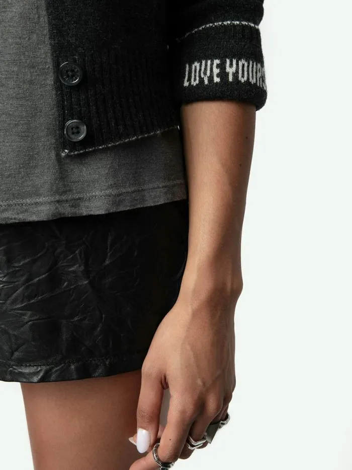 Women Zadig and Voltaire Sweaters and Cardigans Voltia Cashmere Cardigan Anthracite Women Zadig and Voltaire Sweaters and Cardigans Voltia Cashmere Cardigan Anthracite