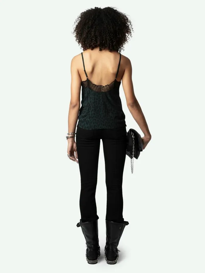 Women Zadig and Voltaire Tops and Shirts Cyoko Leopard Camisole Peaks Women Zadig and Voltaire Tops and Shirts Cyoko Leopard Camisole Peaks