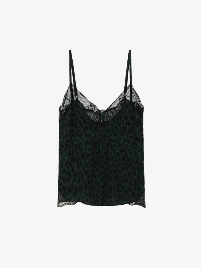 Women Zadig and Voltaire Tops and Shirts Cyoko Leopard Camisole Peaks Women Zadig and Voltaire Tops and Shirts Cyoko Leopard Camisole Peaks