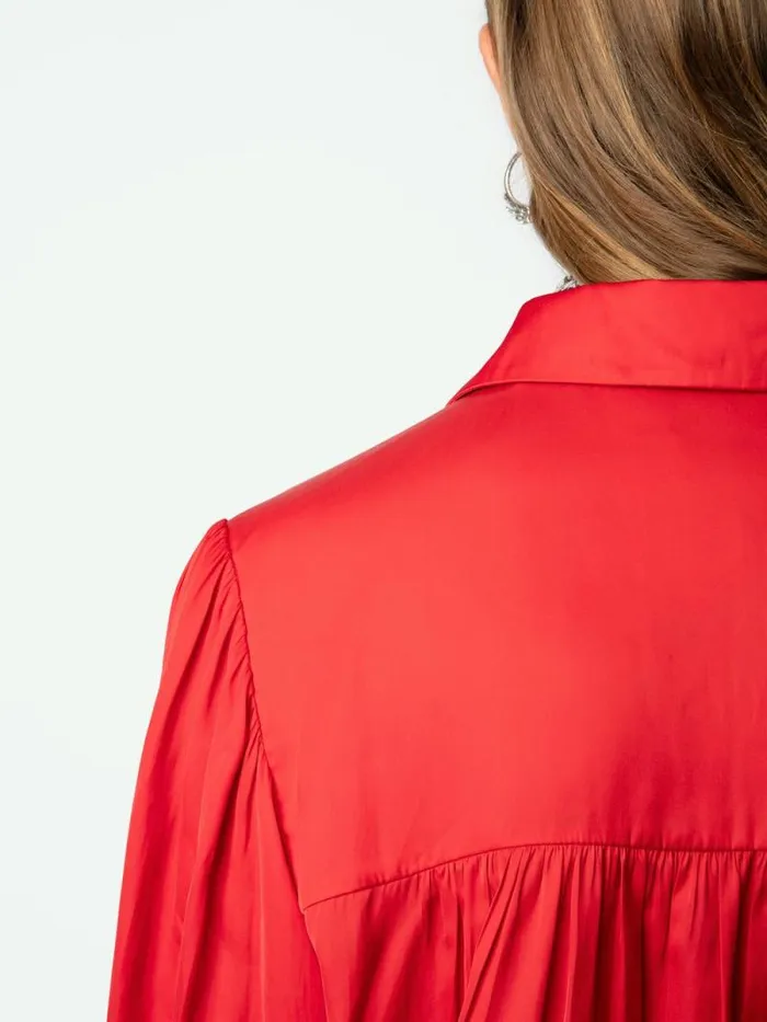 Women Zadig and Voltaire Tops and Shirts Trenta Satin Blouse Cerise Women Zadig and Voltaire Tops and Shirts Trenta Satin Blouse Cerise