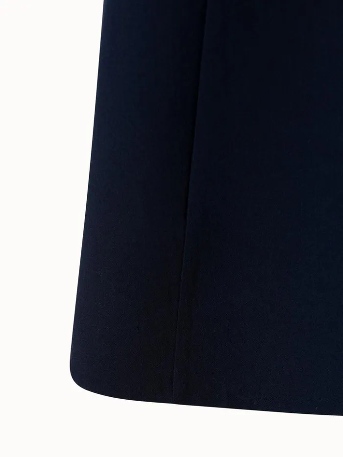 Wool DoubleFace Apron Sheath Dress Navy Women Akris Dresses