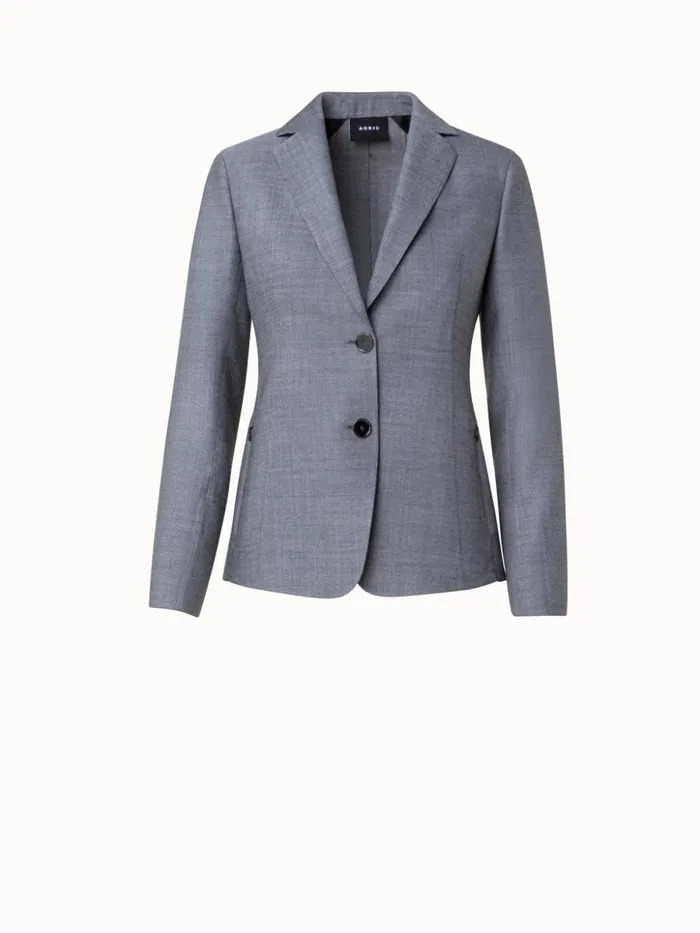 Wool DoubleFace Jacket Graphite Women Akris Jackets